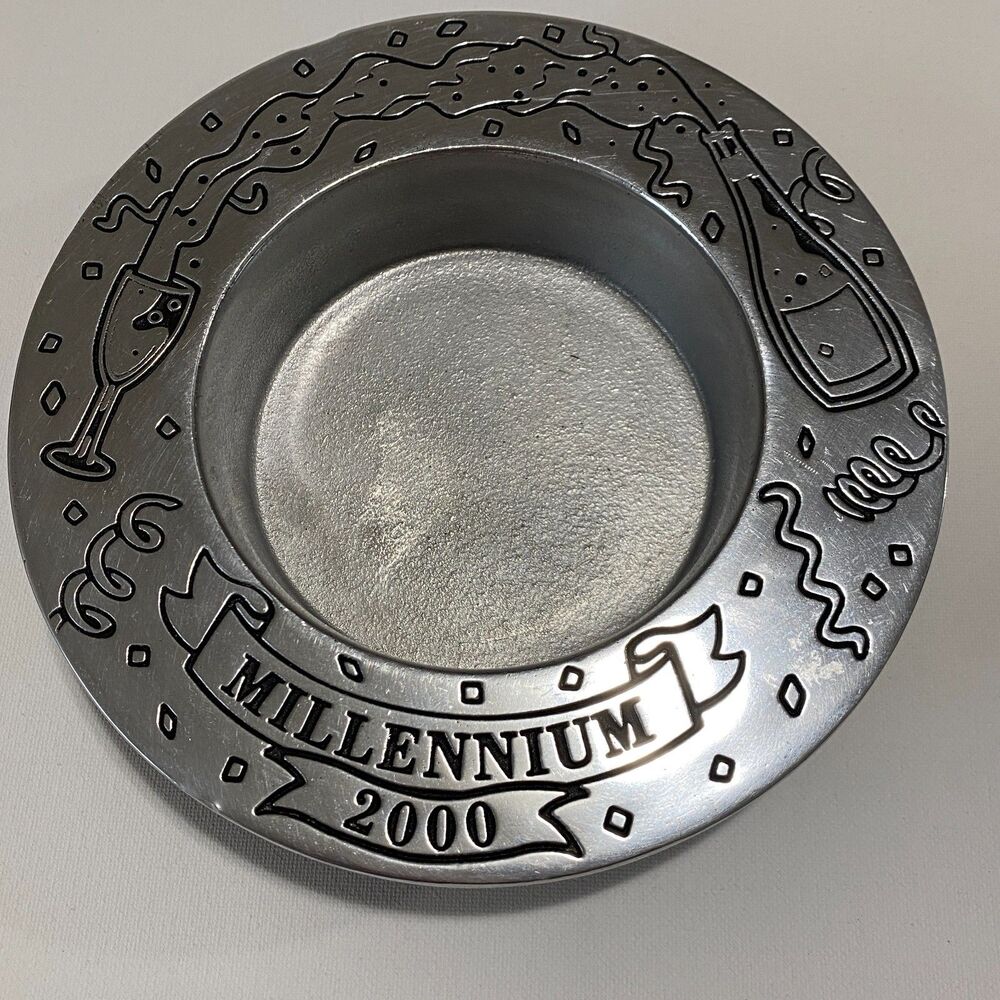 VTG The Wilton Armetale‎ Pewter Wine Coaster Bottle Holder Millennium 2000